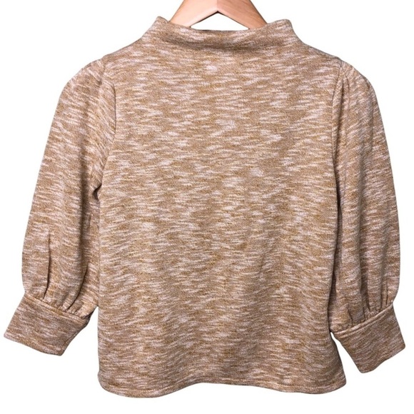 Madewell Gathered Sleeve Mockneck Top Puffed Sleeve Women’s Size XS AG265 - Picture 10 of 11